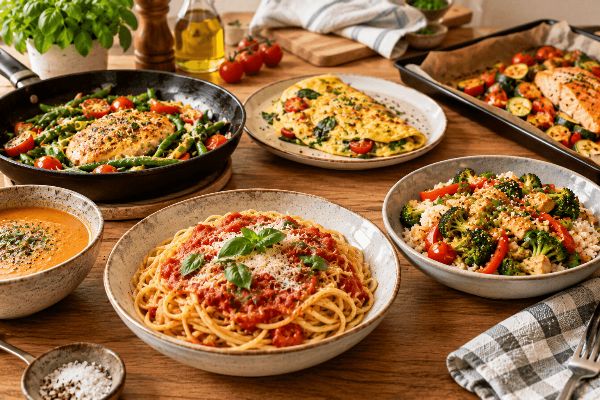 Makkelijke maaltijden met weinig ingrediënten