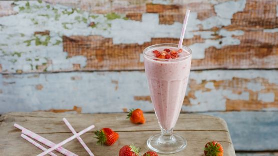 Aardbeien milkshake