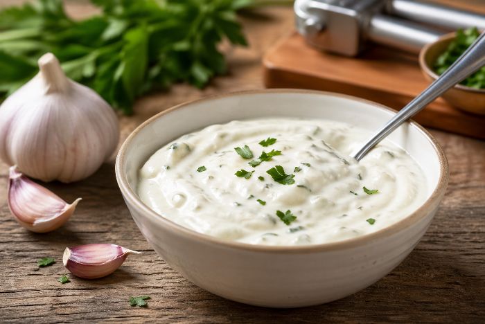 Knoflooksaus maken