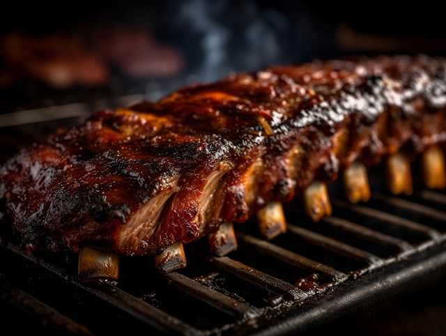 Spare ribs op de barbecue