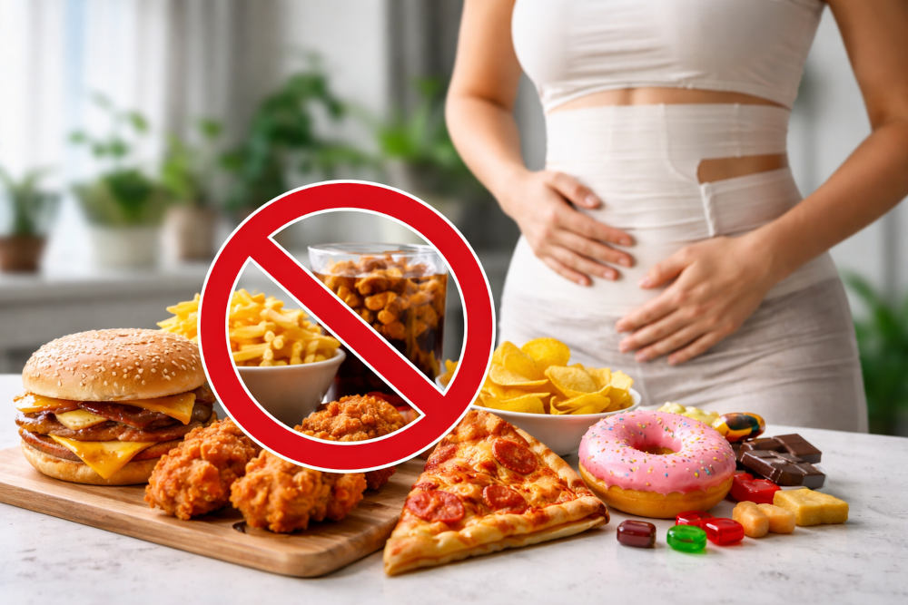 Voedingsmiddelen die je beter kunt vermijden na een buikwandcorrectie